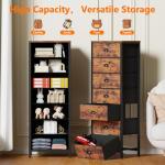 Industrial 7-Drawer Bedroom Dresser in Rustic Brown