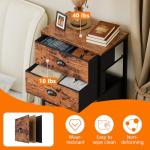 Industrial 7-Drawer Bedroom Dresser in Rustic Brown