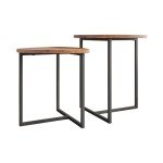 Industrial Nesting Coffee Table Set of 2