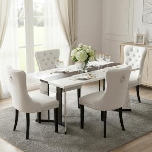 Modern 5-Piece Dining Table and Chair Set