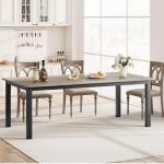 Industrial Large Dining Table for 6-8 People