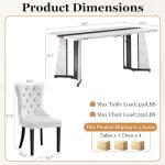 Modern 5-Piece Dining Table and Chair Set