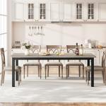Industrial Large Dining Table for 6-8 People