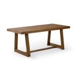 72 Inch Rustic Farmhouse Dining Table in Pecan