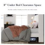 Velvet Full Size Bed Frame with Wingback Headboard