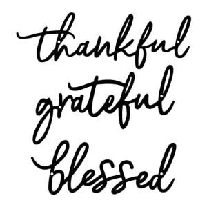 Thankful Grateful Blessed Metal Wall Art Set