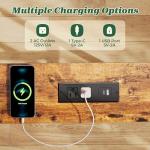 Narrow Console Table Set with Charging Station