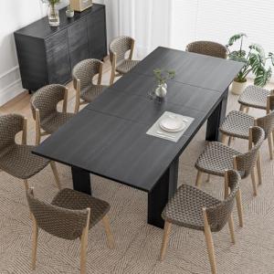Extendable Farmhouse Dining Table for 6-10 People