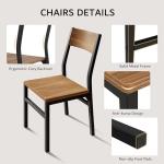 7-Piece Walnut Dining Table Set with Chairs