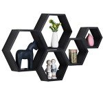 Hexagonal Floating Shelves - 5-Piece Set