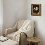 Vintage Floral Canvas Art in Gold Frame