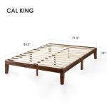 Mellow Naturalista 12 Inch Solid Wood Bed, Cal King