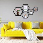 Hexagonal Floating Shelves - 5-Piece Set
