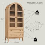 Tall Arched Pantry with Drawers and Adjustable Shelves