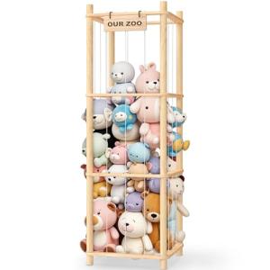 Wooden Cute Zoo Stuffed Animal Storage Organizer