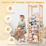 Wooden Cute Zoo Stuffed Animal Storage Organizer