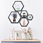Hexagonal Floating Shelves - 5-Piece Set