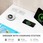 YITAHOME 8 Drawer Farmhouse Dresser in White