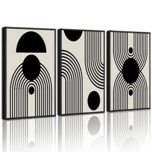 Black and White Abstract Wall Art Print 11x14in