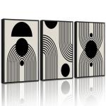 Black and White Abstract Wall Art Print 11x14in