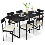 7-Piece Modern Dining Room Set with Chairs