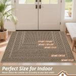 BEQHAUSE Non-Slip Washable Dirt Trapper Door Mat