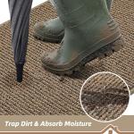 BEQHAUSE Non-Slip Washable Dirt Trapper Door Mat
