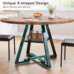 51'' Round Pedestal Dining Table Seats 6