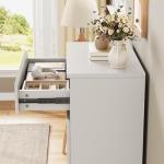 White 5 Drawer Modern Storage Dresser