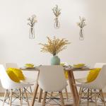 Beige Metal Flower Wall Art Set - Rustic Decor