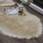 Ultra Soft Beige Faux Fur Shaggy Area Rug