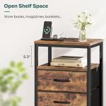 Huuger Nightstand with Charging Station and Drawers