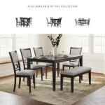 Langwest Dining Table Set with 4 Chairs and Bench