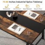 Industrial Rectangular Dining Table for 8 People