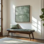 Sage Green Abstract Canvas Wall Art 30x30