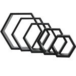 Hexagonal Floating Shelves - 5-Piece Set