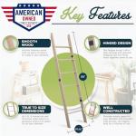 Rustic 6-Tier Blanket Ladder in Smokey Oak