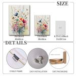 Colorful Floral Wall Art Set for Home Decor
