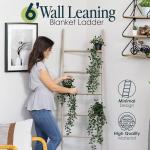 Rustic 6-Tier Blanket Ladder in Smokey Oak