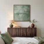 Sage Green Abstract Canvas Wall Art 30x30