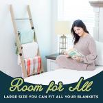 Rustic 6-Tier Blanket Ladder in Smokey Oak