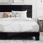 SHA CERLIN King Velvet Upholstered Bed Frame
