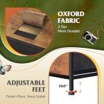 WLIVE 5-Drawer Fabric Dresser in Rustic Brown