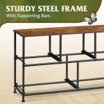 WLIVE 5-Drawer Fabric Dresser in Rustic Brown