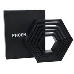 Hexagonal Floating Shelves - 5-Piece Set