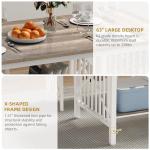 Industrial 3-Piece Dining Table Set with Benches