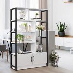 5-Tier Display Shelf with Lockable Doors
