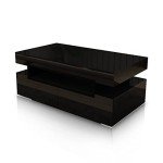 Modern Black Coffee Table with 4 Drawers