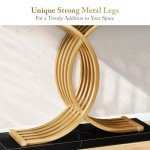 Slim Black Console Table with Faux Marble Top