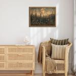 Vintage Forest Moon Landscape Wall Art 12x16